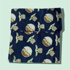 Handmade Multicolored Star Wars Baby Yoda Print Snap Closure Multipurpose Bag